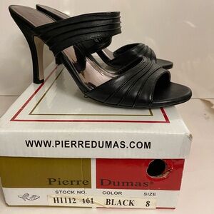 Pierre Dumas Black Leather Heels 8